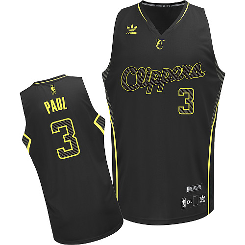  NBA Los Angeles Clippers 3 Chris Paul Electricity Fashion Swingman Black Jersey